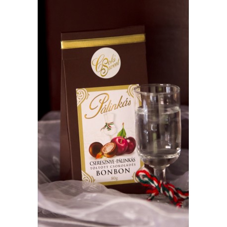 Díszdobozos Cseresznyepálinkás bonbon 80g