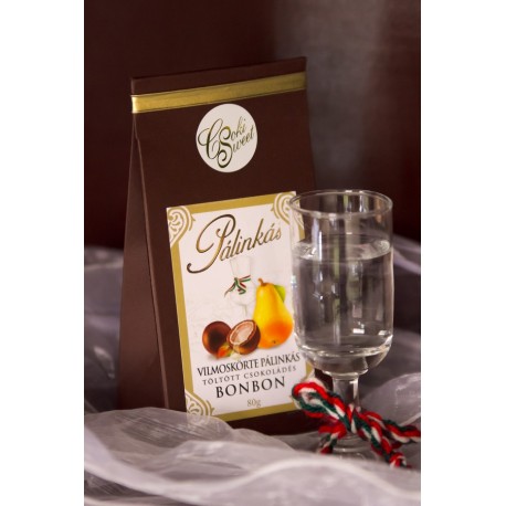 Díszdobozos Vilmoskörtepálinkás bonbon 80g