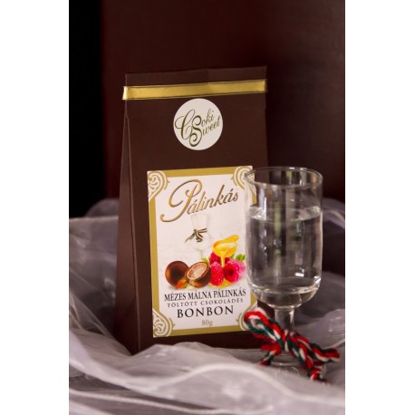 Díszdobozos Málnapálinkás bonbon 80g